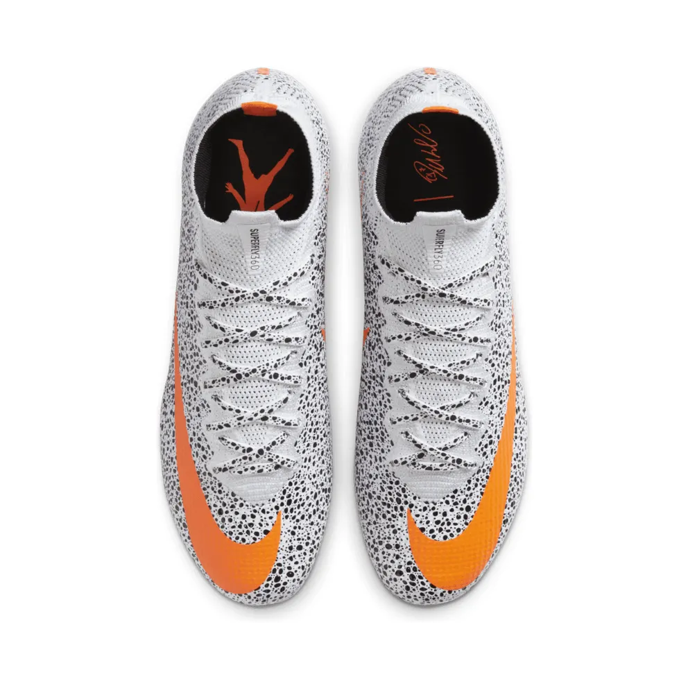 Nike Mercurial Superfly 7 Elite CR7 FG Safari White/Black-Total Orange (CQ4901-180)