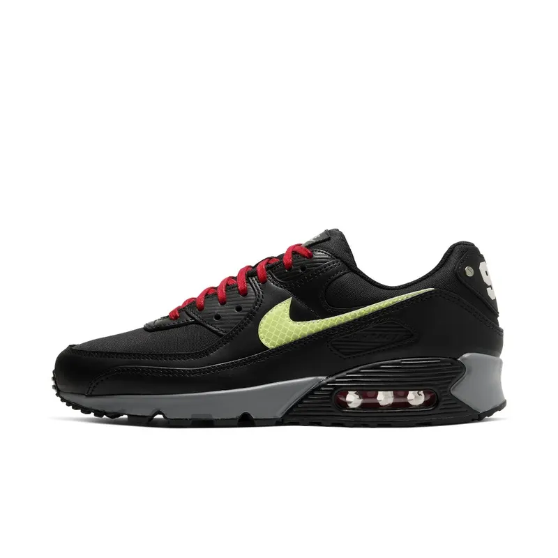 Nike Air Max 90 City Pack NYC (2020) Black/Smoke Grey-University Red-Speed Yellow (CW1408-001)