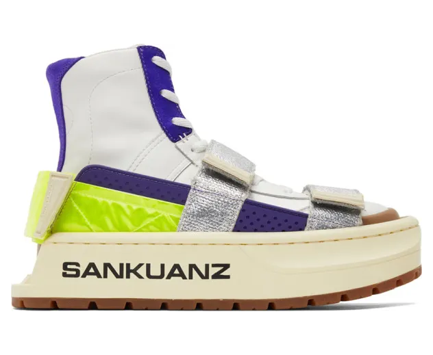 Sankuanz White Chunky Protector Sneakers (SKZM20AW0FW0202-BG)