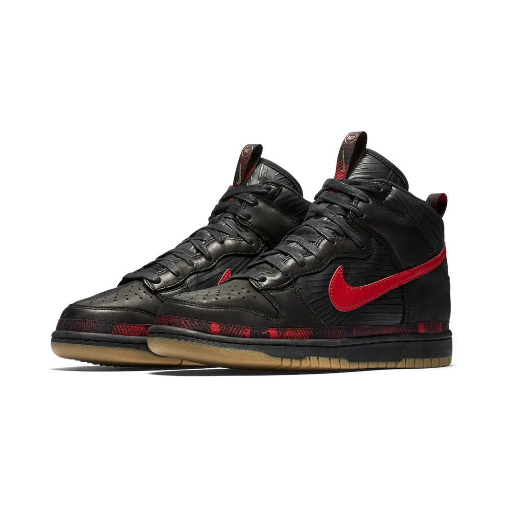 Nike Dunk High N7 (2017) Black/University Red-Gum Medium Brown (AA1126-001)