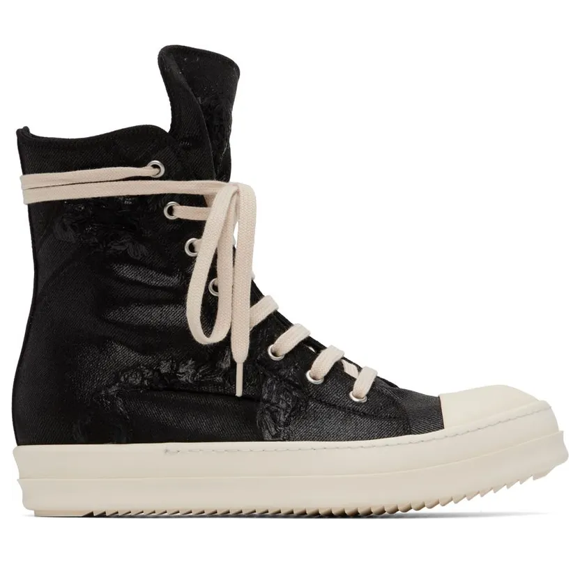 Rick owens Black Foil Slash 911 BLACK/MILK/MILK (DU02B4800 BFLS)
