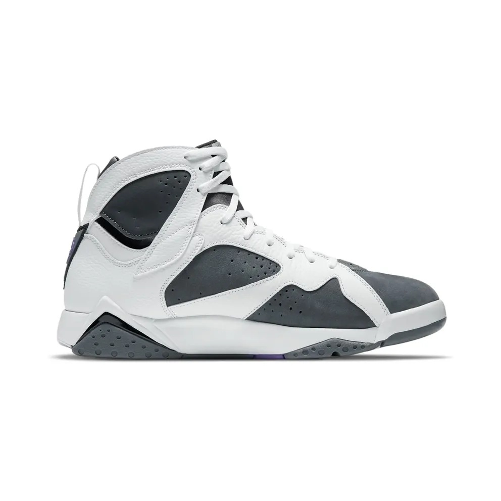 Jordan 7 Retro Flint (2021) – “White / Flint Grey / Black / Varsity Purple” (CU9307-100)
