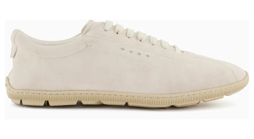 Armani Low-Top Suede Lace-Up Sneakers With Rubber Sole (X2X208-XF829-00638)