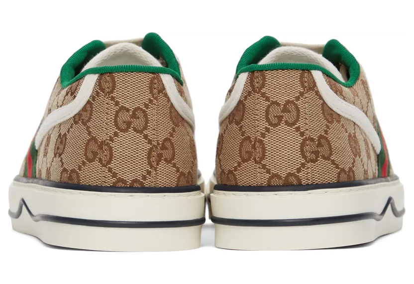 Gucci Beige GG ‘Gucci Tennis 1977’ Sneakers (606111 HVK20) (4)