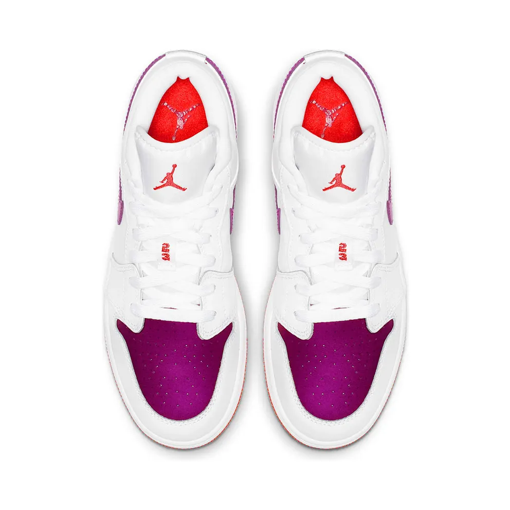 Jordan 1 Low White True Berry (GS) White/Rush Pink-True Berry (554723-161)