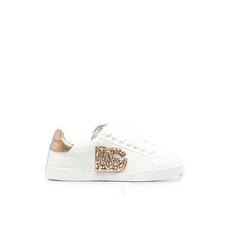 Dolce & Gabbana Crystal-embellished DG Logo “White” (CK2467 A3S62 8G022)