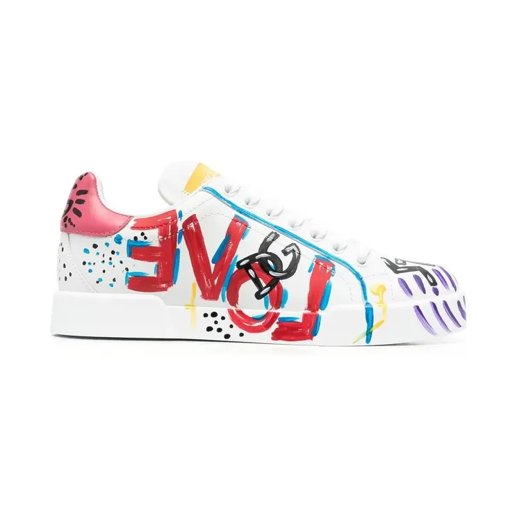 Dolce & Gabbana Dolce & Gabbana Portofino geverfde leren “White” (CK1545AD462)