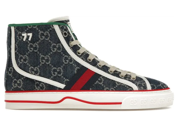 Gucci Tennis 1977 High Top Denim GG Print (627838 2KQ90 4464)