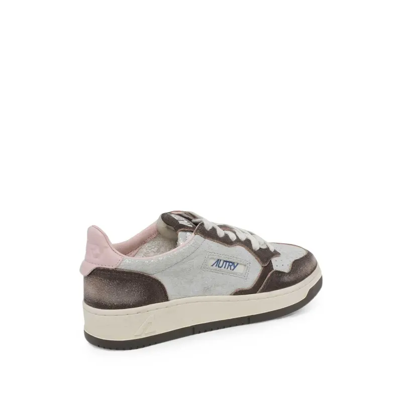 Autry Medalist Perforated “Silver/Brown” (AULW YB02)