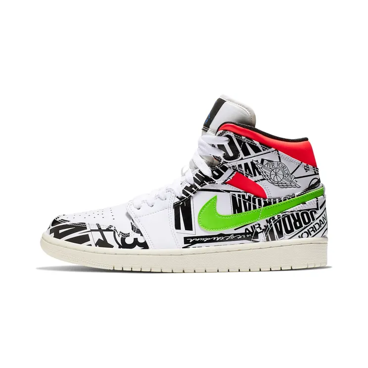 Air Jordan 1 Mid All-Over Logos (554724-119)