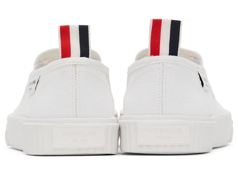 Thom Browne White Slip-On Heritage Sneakers (FFF074A-01588) (4)