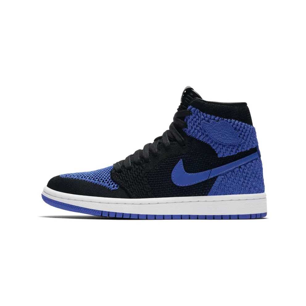 Jordan 1 Retro High Flyknit Royal (GS) Black/Game Royal-White (919702-006)