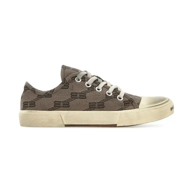 Balenciaga Paris Low Top BB Monogram Dark Beige Brown (688757W3RQ22298)