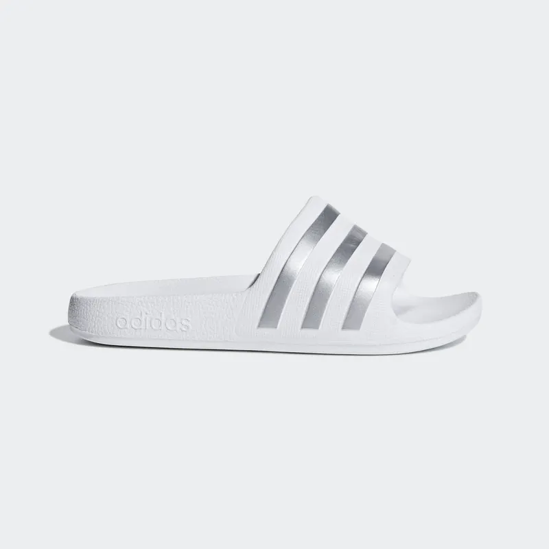 Adidas Adilette Aqua Slides Cloud White / Silver Met. / Cloud White (F35555)