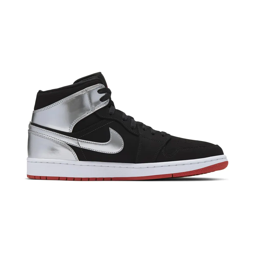 Jordan 1 Mid Johnny Kilroy Black/Gym Red-Metallic Silver (554724-057)