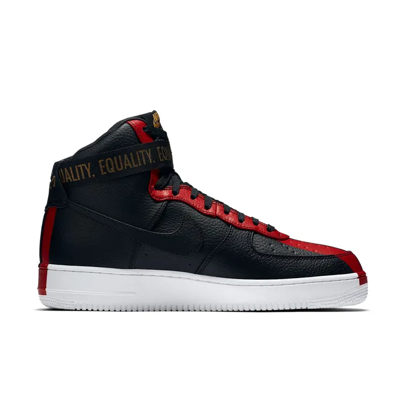 Nike Air Force 1 High Black History Month (2018) Black/Black-University Red (836227-002)