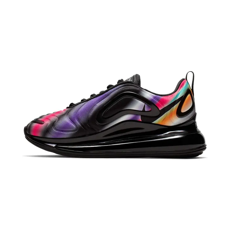Nike Air Max 720 Black Neon Streaks “Black / University Gold / Flash Crimson / Metallic Silver” (AQ3196-011)