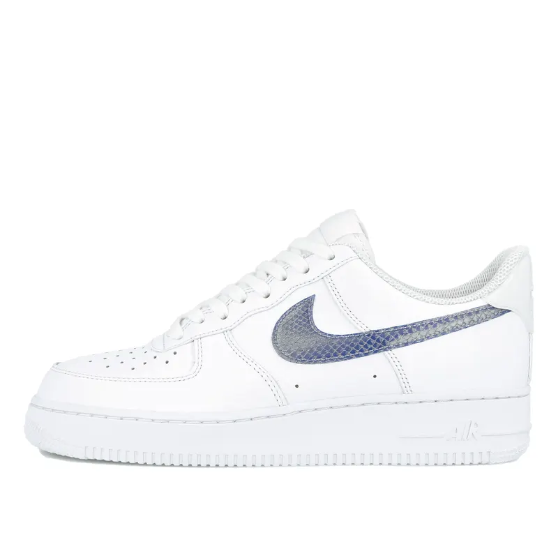 Nike Air Force 1 Low Pony Hair Snakeskin Midnight Turquoise (2020) (CW7567-100)