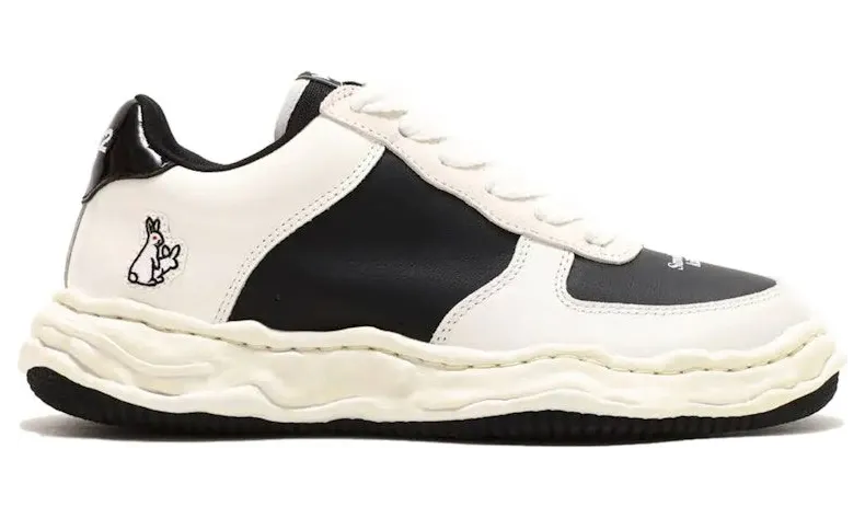 Maison Mihara Yasuhiro Wayne Low Leather FR2 atmos Black White (C09FW706-WB)
