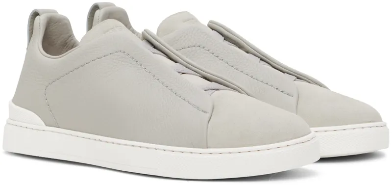 ZEGNA SSENSE Exclusive Gray Triple Stitch Sneakers (LHRHS-S4667Z-ALA)
