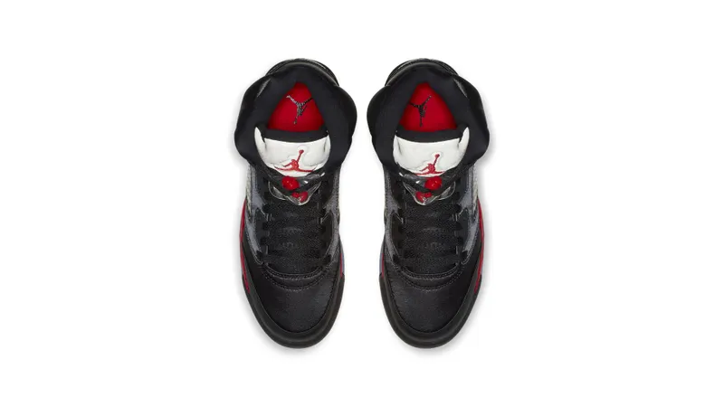 Jordan 5 Retro Satin Bred (GS) Black/University Red (440888-006)