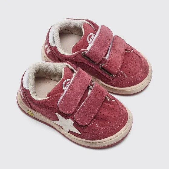 Golden goose Ball Star Distressed Suede Sneakers Burgundy (GJF01032F00805240388)
