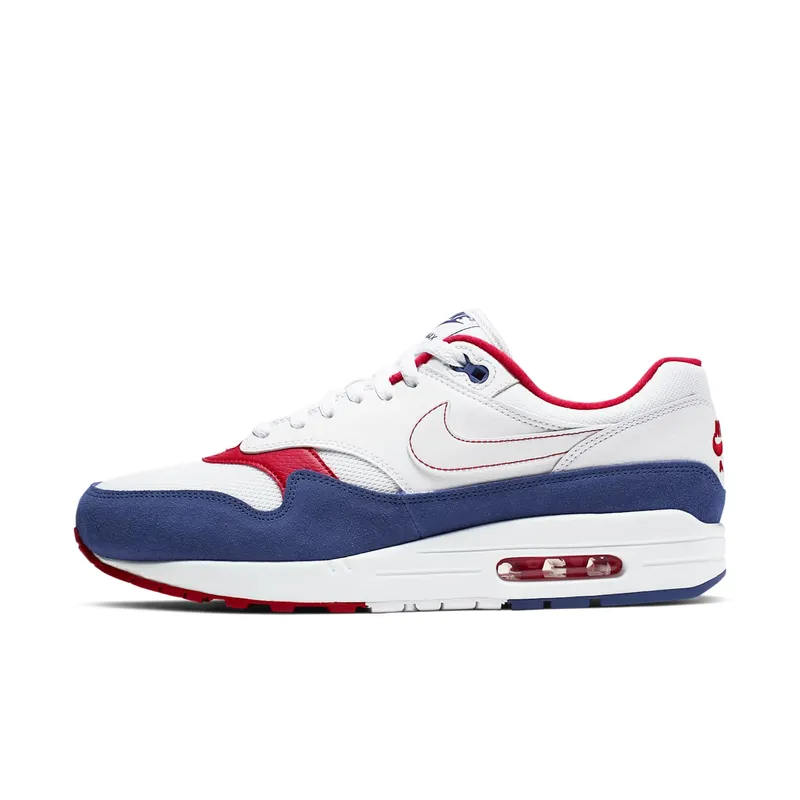 Nike Air Max 1 White Red Blue White/White-Deep Royal Blue (CJ9927-100)