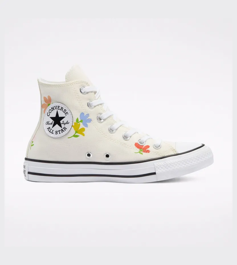 Converse Floral Print Chuck Taylor All Star High Top Egret/black/white (570919C)