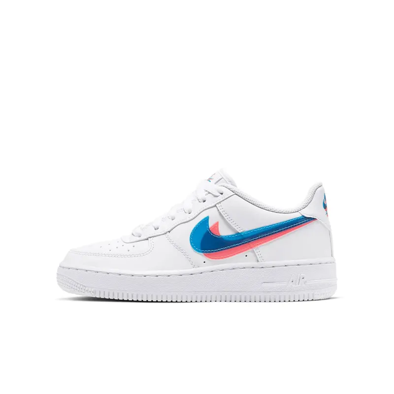 Nike Air Force 1 Low 3D Glasses (GS) White/Bright Crimson-Blue Hero (BV2551-100)