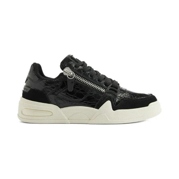 Giuseppe Zanotti met krokodillenprint en rits “Black” (RS60000001)