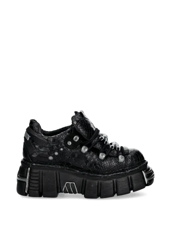 NEW ROCK Zilverkleurige hardware with textuur – Black (M120NC74)