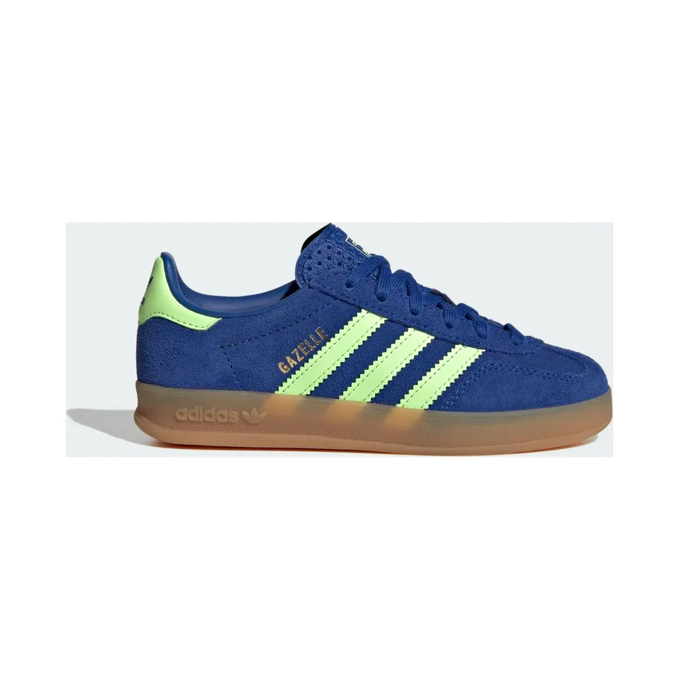 Adidas GAZELLE INDOOR Shoes Royal Blue / Green Spark / Gold Metallic (KJ2302)