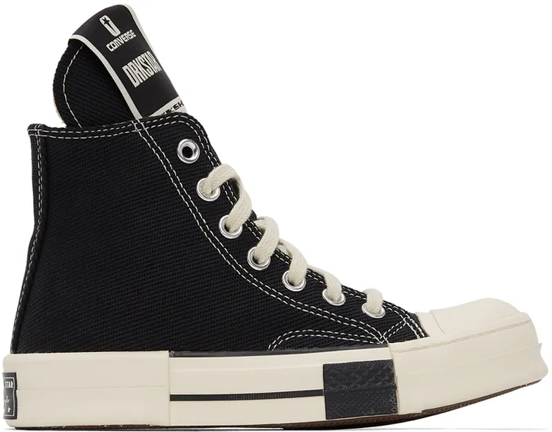 Rick Owens Drkshdw Black Converse Edition DRKSTAR Hi Sneakers (DC01BX686 CTDR1)