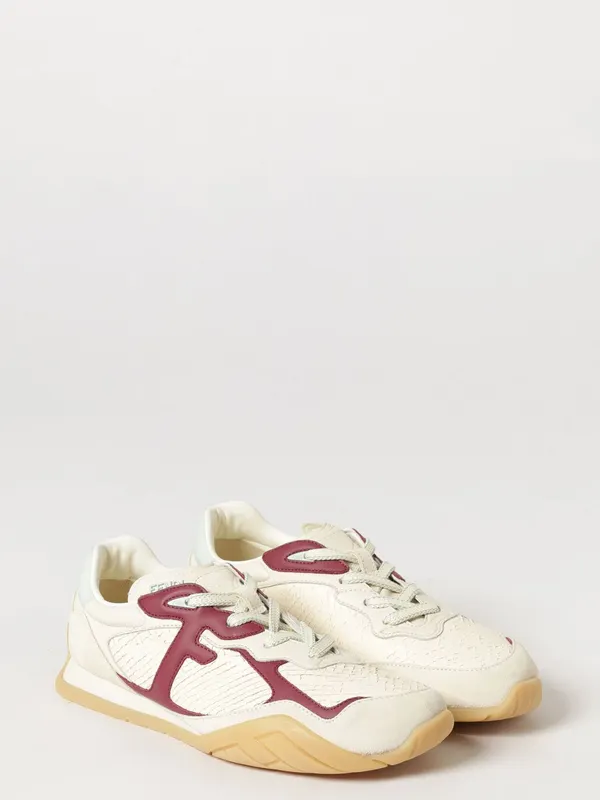 Fendi Wave Pulse Low-Top in Calf Leather with Embossed Logo Beige (8E9017AY2SF1WQO)
