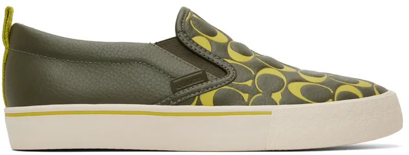 Coach 1941 Green Leather Skate Slip-On (CA283 ARY)