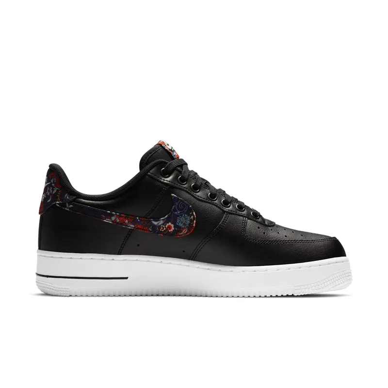 Nike Air Force 1 Low Black Floral Black/White-Game Royal-Multi-Color (CZ7933-001)