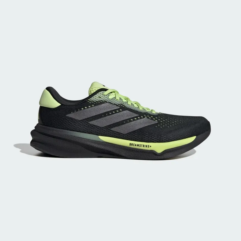 Adidas Supernova Stride 2 Running Shoes Core Black / Iron Metallic / Pulse Lime (JI1419)