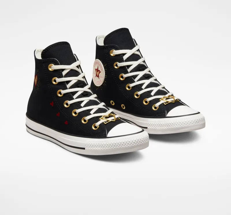 Converse Chuck Taylor All Star Hearts Black/White/back Alley Brick