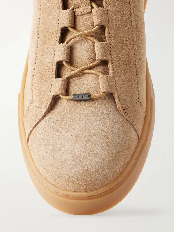 Tod’s Cassetta 04L Shearling-Lined Suede Sneakers Camel (XXM04L0JF41RE0) (5)