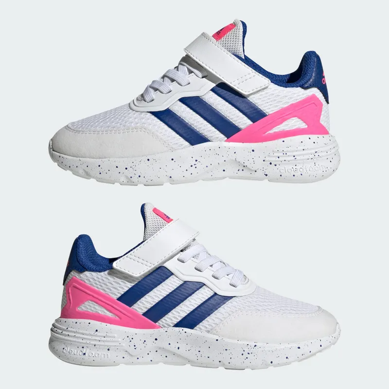 Adidas Nebzed Elastic Lace Top Strap Cloud White / Royal Blue / Lucid Pink (IG7250)