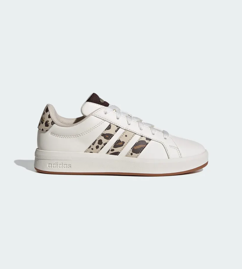 Adidas Grand Court 3.0 Junior Core White / Crystal Linen / Aurora Coffee (KJ4849)