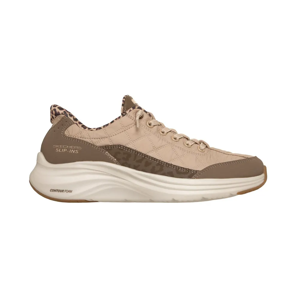 Skechers Slip-ins: Contour Foam – Cozy Fit Leopard Dream – Bruin – “Brown” (150419 BRN)
