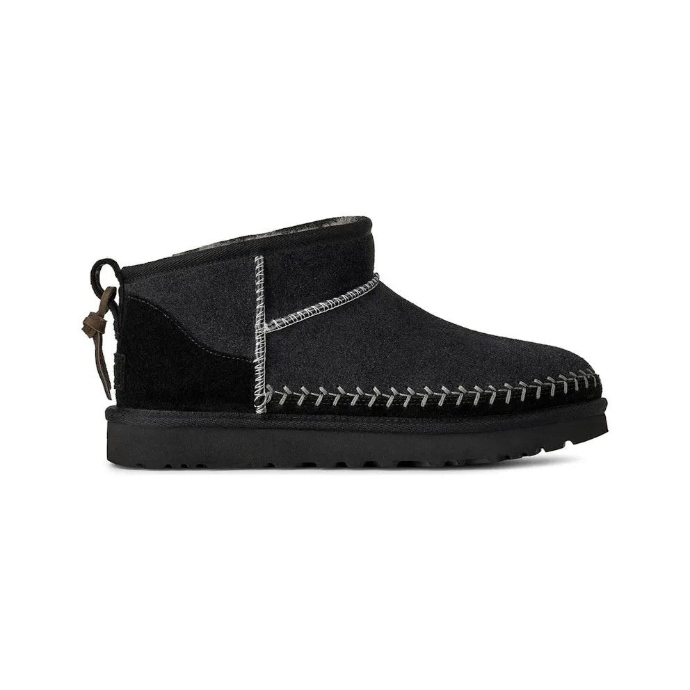 UGG Classic Ultra Mini Biarritz Boot Black (1171538-BLK)