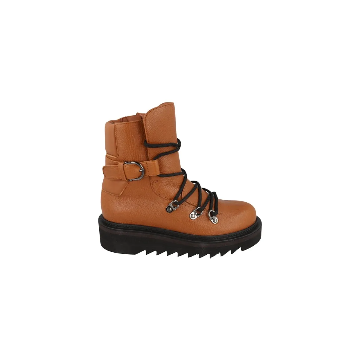 Ferragamo Elimo Lace-Up Leather Boots Medium Brown (01D951-757476-1C)