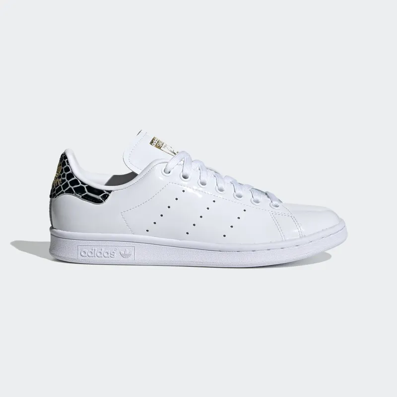 adidas Stan Smith Shiny Snakeskin (W) Cloud White/Core Black/Gold Metallic (FV3422)
