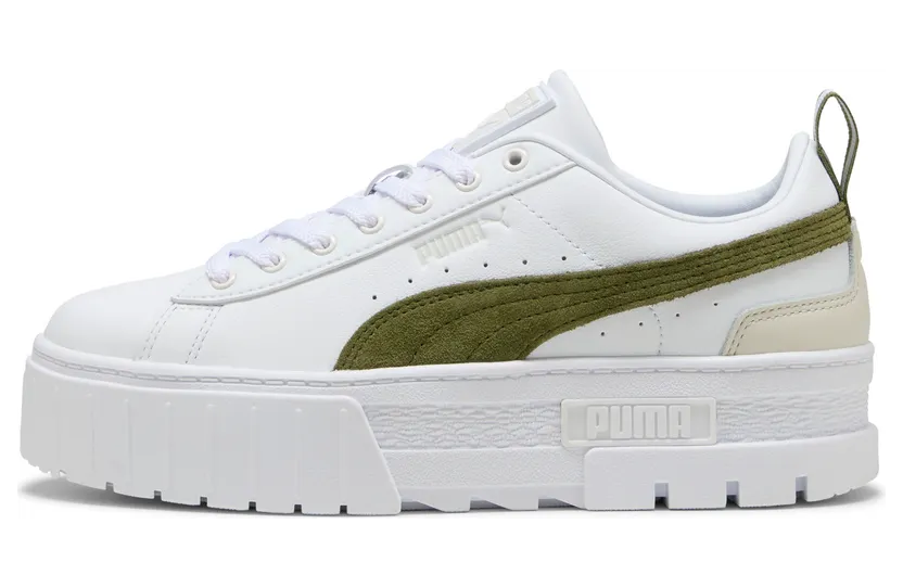 Puma Mayze “Puma White / Olive Green” (381983_54)