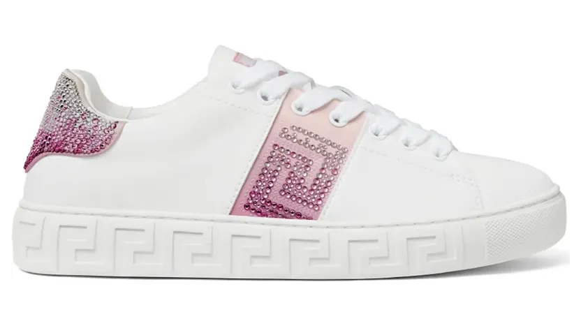 Versace Greca sneakers verfraaid met kristallen – Wit (10135681A13518)