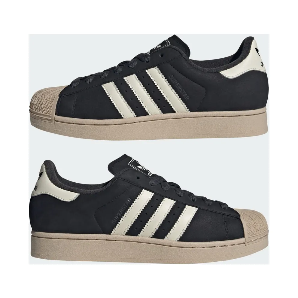 Adidas Superstar II Shoes Core Black / Off White / Stone Khaki (KH8959)