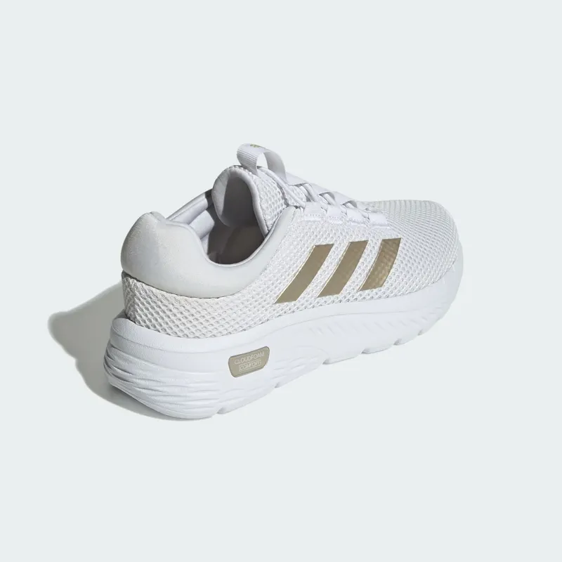 Adidas Cloudfoam Comfy Elastic Lace Cloud White / Champagne Met. / Core Black (IH3612)