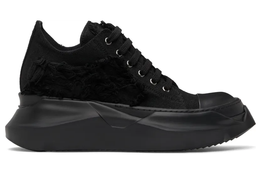 Rick Owens Drkshdw Black Abstract Sneakers (DU02A3842 BD)